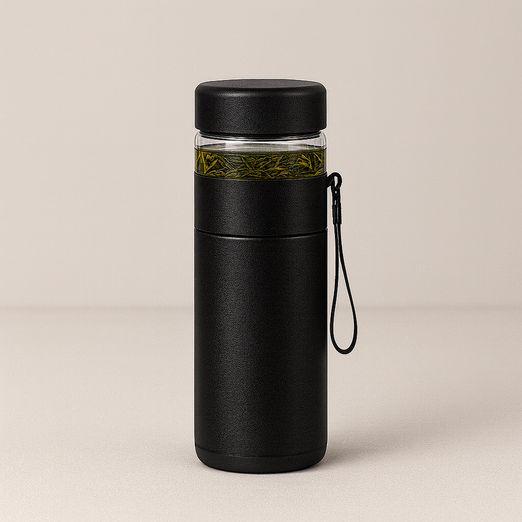 Breweli Isolierflasche mit Tee-Infuser – Hält 6 Stunden warm & 12 Stunden kalt