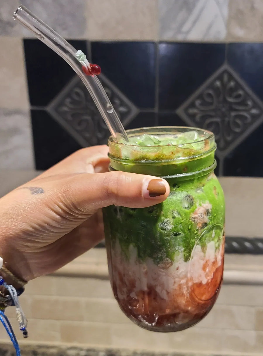 Customer enjoying matcha